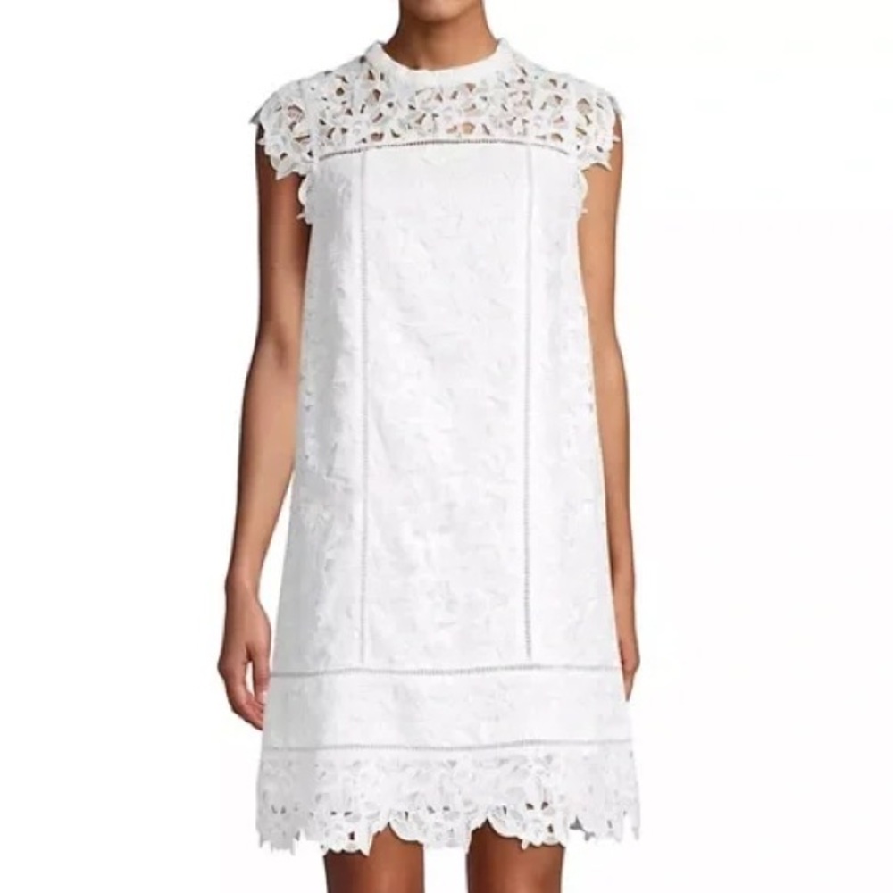 Vineyard Vines White Lace Shift Dress / Size 12